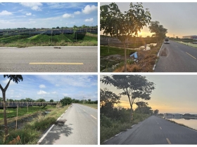 ขายที่ดิน 4 ไร่ 135 ตารางวา อ.ไทรน้อย จ.นนทบุรี หน้ากว้างติดถนน