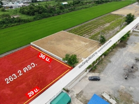 ขายที่ดิน 263 ตรว. พร้อมถมดินให้ ซอยวัดพูนพิมลราช ต.พิมลราช